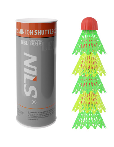 Найлонови топки за мечове, LED, кросминтън, NILS, 5 бр.