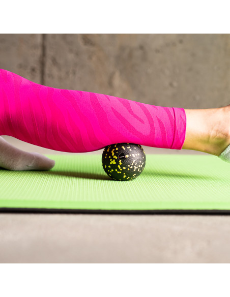 ЧЕРНО-ЖЪЛТ КОМПЛЕКТ ЗА МАСАЖ ФИТНЕС РОЛЕРИ / МАСАЖНИ ТОПКИ (4 бр.) HMS