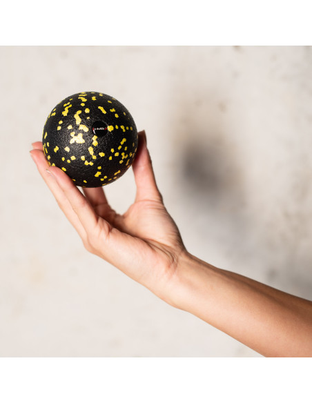 ЧЕРНО-ЖЪЛТ КОМПЛЕКТ ЗА МАСАЖ ФИТНЕС РОЛЕРИ / МАСАЖНИ ТОПКИ (4 бр.) HMS
