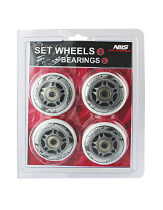 70x24 82A БЯЛО (4 бр.) + ABEC-7 (8 бр.) КОМПЛЕКТ NILS EXTREME