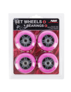 72x24 82A (4 бр.) РОЗОВ + ABEC-7 (8 бр.) КОМПЛЕКТ NILS EXTREME