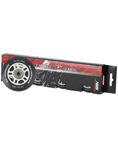 76x24 82A ЧЕРЕН МАТ (4 БРОЯ) + ABEC-9 (8 БРОЯ) КОМПЛЕКТ NILS EXTREME