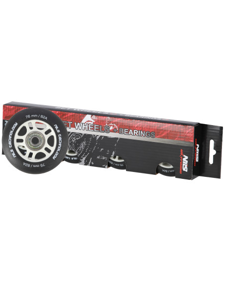 76x24 82A ЧЕРЕН МАТ (4 БРОЯ) + ABEC-9 (8 БРОЯ) КОМПЛЕКТ NILS EXTREME