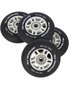 84x24 82A ЧЕРЕН МАТ (4 БРОЯ) + ABEC-9 ХРОМ (8 БРОЯ) КОМПЛЕКТ NILS EXTREME 2