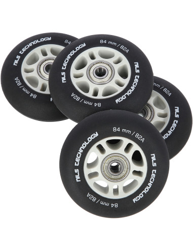 84x24 82A ЧЕРЕН МАТ (4 БРОЯ) + ABEC-9 ХРОМ (8 БРОЯ) КОМПЛЕКТ NILS EXTREME