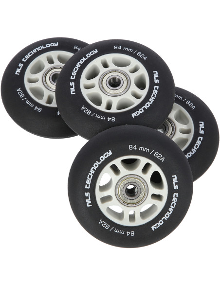 84x24 82A ЧЕРЕН МАТ (4 БРОЯ) + ABEC-9 ХРОМ (8 БРОЯ) КОМПЛЕКТ NILS EXTREME