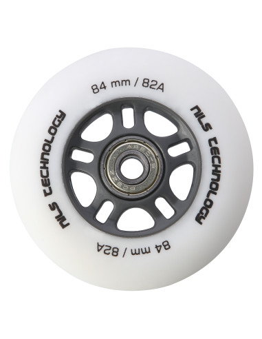 84x24 82A БЯЛО МАТ (4 БРОЯ) + ABEC-9 ХРОМ (8 БРОЯ) КОМПЛЕКТ NILS EXTREME