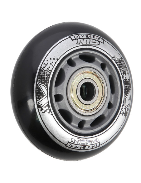 64x24 82A ЧЕРНИ (4 бр.) + ABEC-9 (8 бр.) КОМПЛЕКТ NILS EXTREME