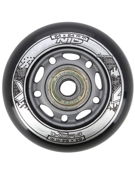 64x24 82A ЧЕРНИ (4 бр.) + ABEC-9 (8 бр.) КОМПЛЕКТ NILS EXTREME