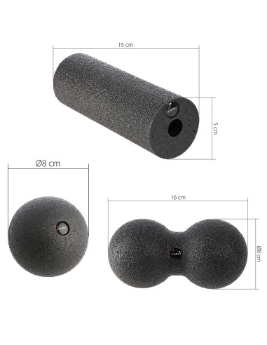 МАСАЖЕН КОМПЛЕКТ ФИТНЕС РОЛКА / МАСАЖНИ ТОПКИ HMS