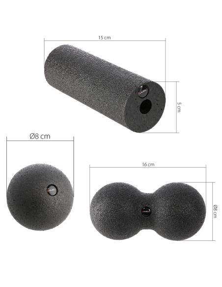 МАСАЖЕН КОМПЛЕКТ ФИТНЕС РОЛКА / МАСАЖНИ ТОПКИ HMS