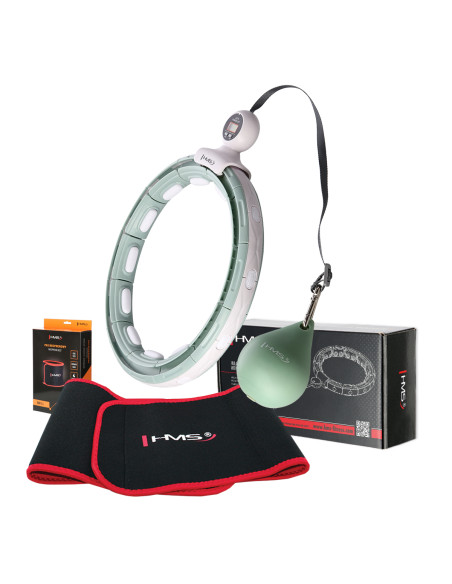 HHM15 ЗЕЛЕНА ГУМА ЗА ХУЛА ОБРУЧ С МАГНИТИ И БРОЯЧ HMS + КОЛЯНКА ЗА ОТСЛАБВАНЕ BR163 ЧЕРВЕНА