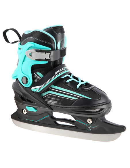 2-В-1 ЧЕРНО-СИНИ РАЗМЕР M (34-38) КЪНКИ СЪС СМЕНЯЕМО ОСТРИЕ ЗА ХОКЕЙ НА ЛЕД NILS EXTREME