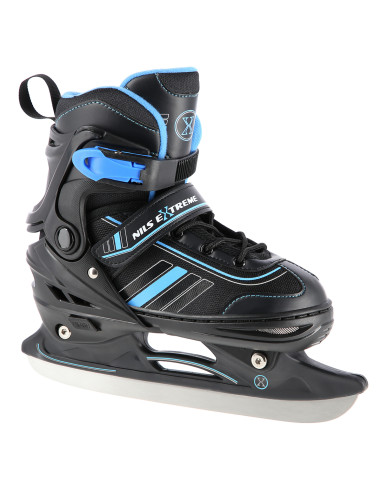 2-В-1 ЧЕРНО-СИНИ РАЗМЕР L (39-43) КЪНКИ СЪС СМЕНЯЕМО ОСТРИЕ ЗА ХОКЕЙ НА ЛЕД NILS EXTREME