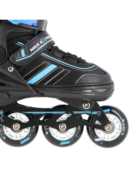 2-В-1 ЧЕРНО-СИНИ РАЗМЕР L (39-43) КЪНКИ СЪС СМЕНЯЕМО ОСТРИЕ ЗА ХОКЕЙ НА ЛЕД NILS EXTREME