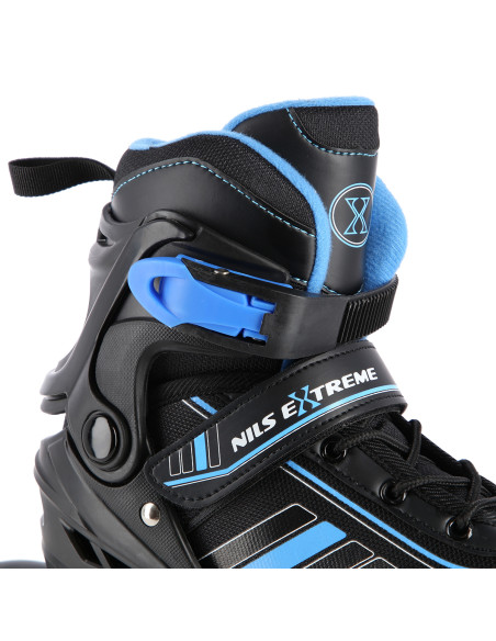 2-В-1 ЧЕРНО-СИНИ РАЗМЕР L (39-43) КЪНКИ СЪС СМЕНЯЕМО ОСТРИЕ ЗА ХОКЕЙ НА ЛЕД NILS EXTREME