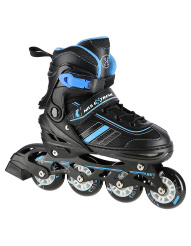 2-В-1 ЧЕРНО-СИНИ РАЗМЕР L (39-43) КЪНКИ СЪС СМЕНЯЕМО ОСТРИЕ ЗА ХОКЕЙ НА ЛЕД NILS EXTREME