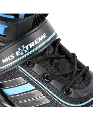 2-В-1 ЧЕРНО-СИНИ РАЗМЕР L (39-43) КЪНКИ СЪС СМЕНЯЕМО ОСТРИЕ ЗА ХОКЕЙ НА ЛЕД NILS EXTREME