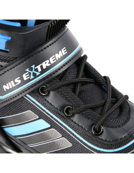2-В-1 ЧЕРНО-СИНИ РАЗМЕР L (39-43) КЪНКИ СЪС СМЕНЯЕМО ОСТРИЕ ЗА ХОКЕЙ НА ЛЕД NILS EXTREME
