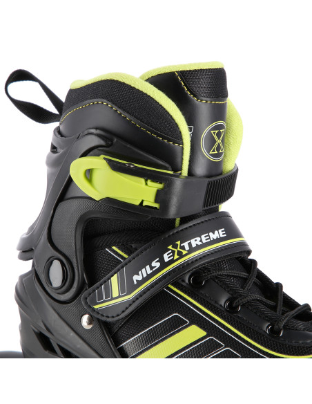 2-В-1 BLACK-LIME GREEN РАЗМЕР L (39-43) КЪНКИ СЪС СМЕНЯЕМО ОСТРИЕ ЗА ХОКЕЙ НА ЛЕД NILS EXTREME