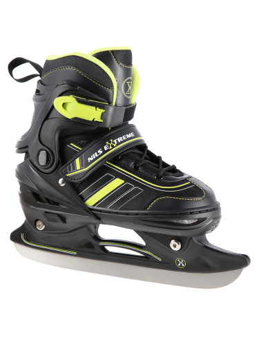 2-В-1 BLACK-LIME GREEN РАЗМЕР L (39-43) КЪНКИ СЪС СМЕНЯЕМО ОСТРИЕ ЗА ХОКЕЙ НА ЛЕД NILS EXTREME