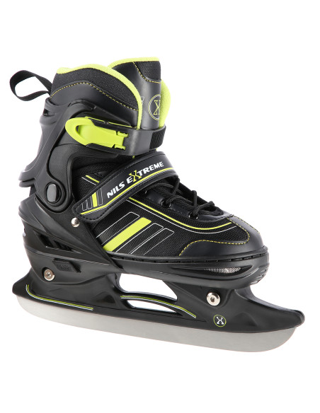 2-В-1 BLACK-LIME GREEN РАЗМЕР L (39-43) КЪНКИ СЪС СМЕНЯЕМО ОСТРИЕ ЗА ХОКЕЙ НА ЛЕД NILS EXTREME