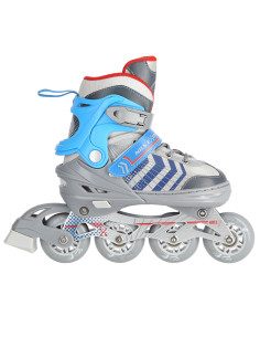 4-В-1 СИВО-СИНИ КЪНКИ РАЗМЕР M (34-38) СЪС СМЕНЯЕМО ОСТРИЕ ЗА ХОКЕЙ НА ЛЕД NILS EXTREME