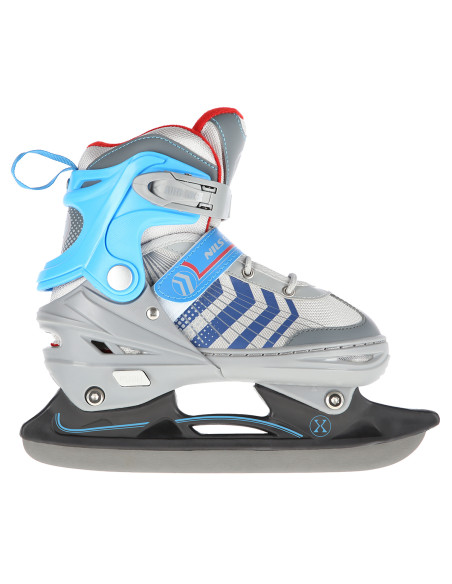 4-В-1 СИВО-СИНИ КЪНКИ РАЗМЕР M (34-38) СЪС СМЕНЯЕМО ОСТРИЕ ЗА ХОКЕЙ НА ЛЕД NILS EXTREME