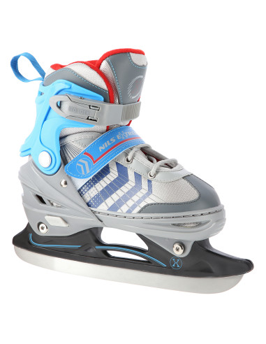 4-В-1 СИВО-СИНИ РАЗМЕР L (39-43) КЪНКИ СЪС СМЕНЯЕМО ОСТРИЕ ЗА ХОКЕЙ НА ЛЕД NILS EXTREME