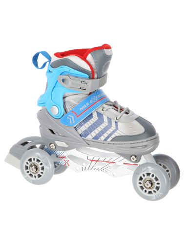 4-В-1 СИВО-СИНИ РАЗМЕР L (39-43) КЪНКИ СЪС СМЕНЯЕМО ОСТРИЕ ЗА ХОКЕЙ НА ЛЕД NILS EXTREME