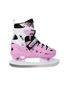 РОЗОВИ КЪНКИ 4 В 1 РАЗМЕР S (31-34) СЪС СМЕНЯЕМОТО ОСТРИЕ ЗА ХОКЕЙ НА ЛЕД NILS EXTREME