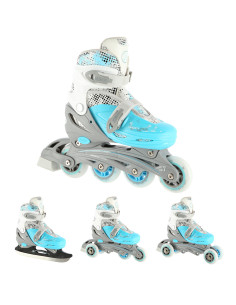 СИНИ КЪНКИ 4-В-1 РАЗМЕР M (35-38) СЪС СМЕНЯЕМОТО ОСТРИЕ ЗА ХОКЕЙ НА ЛЕД NILS EXTREME