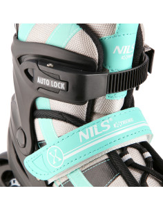 2-в-1 СИНЕНО-ЗЕЛЕНИ РОЛЕРКИ РАЗМЕР S (31-34) СЪС СМЕНЯЕМО ХОКЕЙСКО ОСТРИЕ NILS EXTREME 2