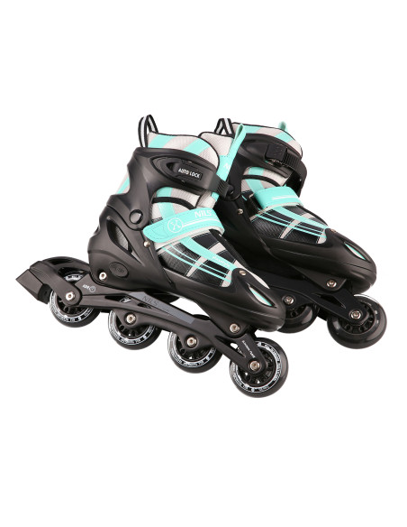 2-в-1 СИНЕНО-ЗЕЛЕНИ РОЛЕРКИ РАЗМЕР S (31-34) СЪС СМЕНЯЕМО ХОКЕЙСКО ОСТРИЕ NILS EXTREME