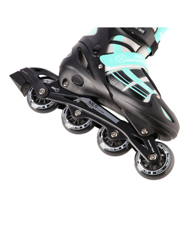 2-в-1 СИНЕНО-ЗЕЛЕНИ РОЛЕРКИ РАЗМЕР S (31-34) СЪС СМЕНЯЕМО ХОКЕЙСКО ОСТРИЕ NILS EXTREME