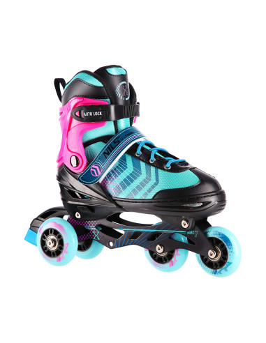 4-В-1 ЧЕРНО-ЛИЛАВ РАЗМЕР M (34-38) КЪНКИ СЪС СМЕНЯЕМО ХОКЕЙНО ОСТРИЕ NILS EXTREME