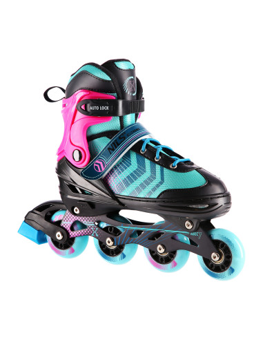 4-В-1 ЧЕРНО-ЛИЛАВ РАЗМЕР M (34-38) КЪНКИ СЪС СМЕНЯЕМО ХОКЕЙНО ОСТРИЕ NILS EXTREME