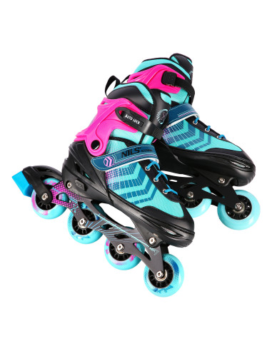 4-В-1 ЧЕРНО-ЛИЛАВ РАЗМЕР M (34-38) КЪНКИ СЪС СМЕНЯЕМО ХОКЕЙНО ОСТРИЕ NILS EXTREME