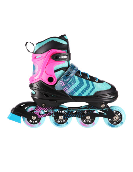 4-В-1 ЧЕРНО-ЛИЛАВ РАЗМЕР M (34-38) КЪНКИ СЪС СМЕНЯЕМО ХОКЕЙНО ОСТРИЕ NILS EXTREME