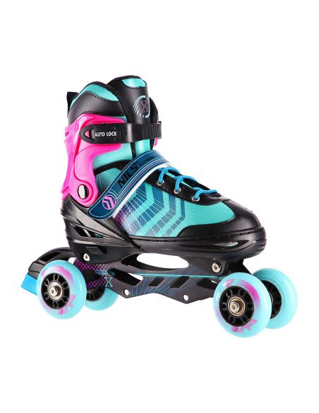 4-В-1 ЧЕРНО-ЛИЛАВ РАЗМЕР M (34-38) КЪНКИ СЪС СМЕНЯЕМО ХОКЕЙНО ОСТРИЕ NILS EXTREME