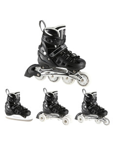 4-В-1 ЧЕРНИ КЪНКИ LED РАЗМЕР L (39-42) СЪС СМЕНЯЕМОТО ХОКЕЙНО ОСТРИЕ NILS EXTREME 2