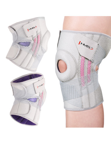 Светлосива превръзка за коляно HMS