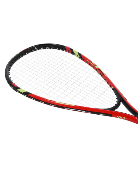 Комплект Crossminton от 2 ракети + пружинни топки + защитен калъф, червен Nils