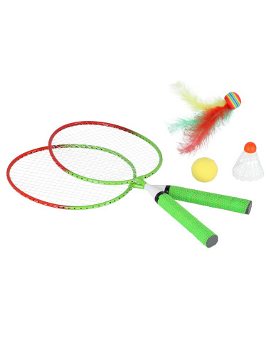 STEEL / КОМПЛЕКТ С 2 БАДМИНТОН ХИЛКИ + КАПАПАНЦИ + ТОПКИ JUNIOR NILS