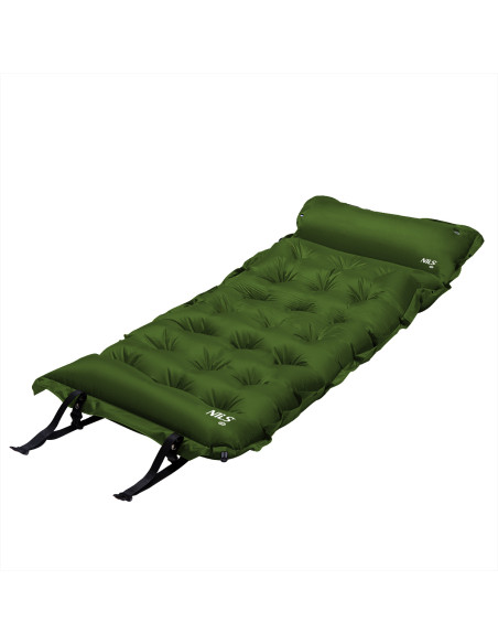 ТЪМНО ЗЕЛЕНА САМОНАДУВАЩА ПОСТЕЛКА NILS CAMP