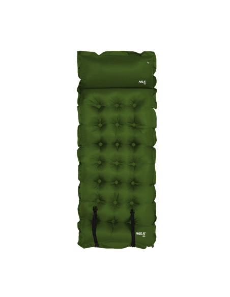 ТЪМНО ЗЕЛЕНА САМОНАДУВАЩА ПОСТЕЛКА NILS CAMP