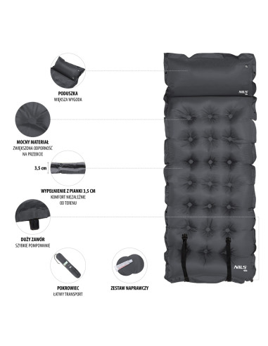 СИВА САМОНУВАЩА СЕ ПОСТЕЛКА NILS CAMP