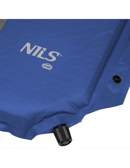 СИНЬО-СИВА САМОНАДУВАЩА ПОСТИЛКА С ВЪЗГЛАВНИЦА NILS CAMP