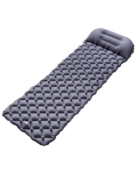 СИВА ТУРИСТИЧЕСКА ПОСТИЛКА С ВЪЗДУШНА ПОМПА NILS CAMP