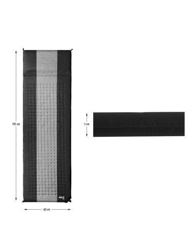 САМОНАДУВАЕМА ПОСТИЛКА СИВО-ЧЕРНА NILS CAMP